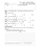 ĐỀ KIỂM TRA CUỐI KÌ II TOÁN 4