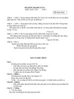 Đề thi lớp 7kỳ 2 -đáp án