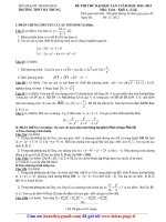 ĐỀ THI THỬ ĐẠI HỌC LẦN I NĂM HỌC 2012- 2013 TRƯỜNG THPT HÀ TRUNG Môn: Toán - Khối A, A1,B