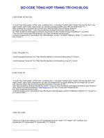 Bộ Code tổng hợp trang trí Blog