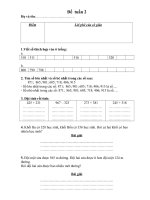 Đề kiểm tra toán 3 theo tuần-Ngà Kì Sơn