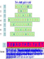 Trò chơi ô chữ ( tham khảo )