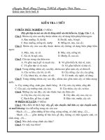 Kiểm tra 1 tiết học kỳ I