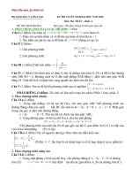 KỲ THI TUYỂN SINH ĐẠI HỌC NĂM 2010 Môn Thi: TOÁN – Khối A