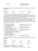 ĐỀ THI THỬ ĐẠI HỌC CAO ĐẲNG MÔN TIẾNG ANH ĐỀ SỐ 73