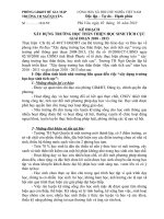 Kế hoạch xây dựng trường học thân thiện, học sinh tích cực