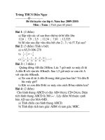 De thi va dap an toan thi tuyen L6 nam 2009-2010