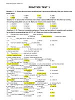 Ôn  Thi TNPT Bài luyện tập 1