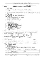 SỐ HỌC 6 - TIẾT 14 - CHIA HAI LŨY THỪA CÙNG CƠ SỐ