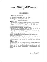 Chương trình Lễ khai giảng năm học