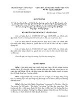 QĐ 03/2005/Bộ GD & ĐT về BDTX