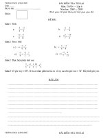 Bộ đề thi kháo sát THCS