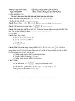 ĐỀ KHẢO SÁT HỌC SINH LỚP 8