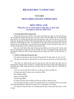 Chuong trinh moi ap dung năm hoc 2009-2010 do Bộ ban hanh