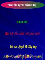 Vật dẫn nhiệt, vật cách nhiệt