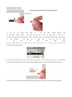 Làm bàn tay viết chữ trên giấy