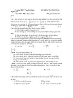 ĐỀ KT DAO ĐỘN CƠ