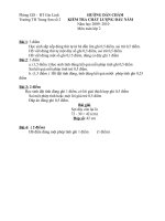 Đáp án khảo sát chất lượng đầu năm