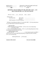 Hợp đồng Trách nhiệm giữa CQ & CĐ trong việc trả tiền vay NH