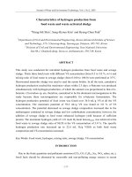 Characteristics of hydrogen production from food waste and waste activated sludge