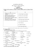 De KT AV lop 9 unit 1-2