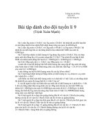 bài tập dành cho đội tuyển lí(trịnh xuân mạnh)