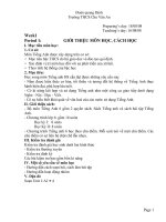 Giáo án Môn Anh Văn 6 cả năm