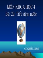 Khoa học 4: Tiết kiệm nước