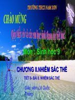 Tiết 8.Nhiễm sắc thể