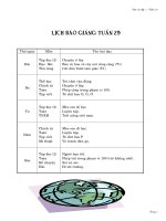 Giáo án lớp 1 tuần 29