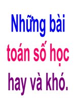 Nhung bai toan so hoc hay va kho