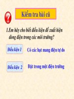 Bài 22: Dòng điện trong chát khí