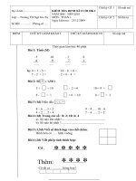 ĐỀ THI CUỐI HỌC KỲ I