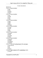 Trac nghem Tieng Anh toan tap hot