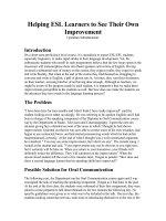 Helping ESL Learners to See Their Own Improvement