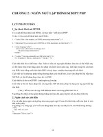 NGÔN NGỮ LẬP TRÌNH SCRIPT PHP