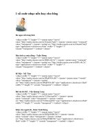 1 số code nhạc nền hay cho blog