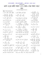 CÁC BT VỀ CĂN THỨC