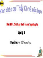 Bai  SỰ BAY HƠI SỰ NGƯNG TỤ