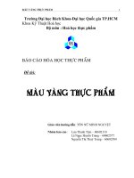 Màu Vàng Trong Thực Phẩm