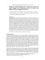 Children’s Health Deficits due to Diarrhoea: Effects of Water Supply and Sanitation Systems in Slums with Different Water Logging Conditions