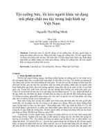 Tội cưỡng bức, lôi kéo người khác sử dụng  trái phép chất ma túy trong luật hình sự  Việt Nam