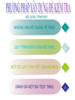 QUY TRÌNH XÂY DỰNG ĐỀ KIỂM TRA