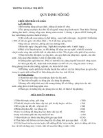 Quy định nội bộ năm hoc 2009 - 2010