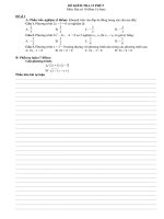 Đề kiểm tra 15 phút ban cơ bản