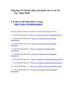 Tổng hợp 191 bài hát tiếng Anh giành cho trẻ em rất hay. (dạng flash)