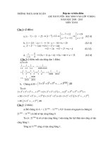 Đáp án thi vào lớp 7 chọn THCSAX 09-10