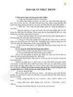 Vệ sinh an toàn thực phẩm. Bảo quản thực phẩm