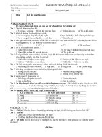 ĐỀ ĐỊA 6 Tiết 8- Chuuẩn KTKN