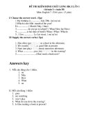 Đề kiểm định anh 7